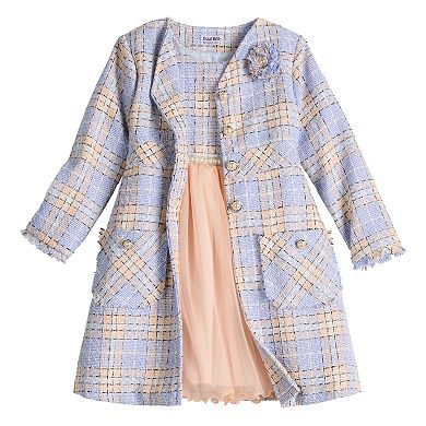 Girls 4-6X Blueberi Boulevard Boucle Coat & Dress Set