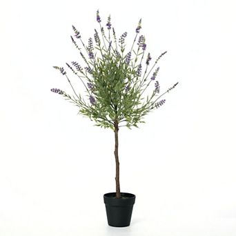 Haven Living Artificial 37" Lavender Topiary Bush