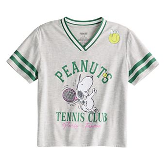 Girls 7-16 Peanuts Snoopy Tennis Club Jersey Graphic Tee