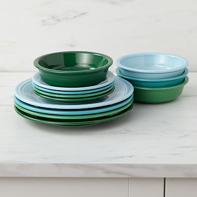 Fiesta Classic Rimmed 12-Piece Dinnerware Set, Service For