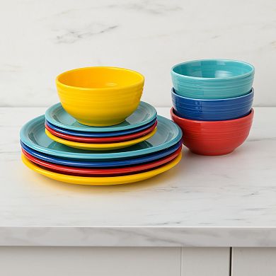 Fiesta Bistro Coupe 12-Piece Dinnerware Set, Service For 4