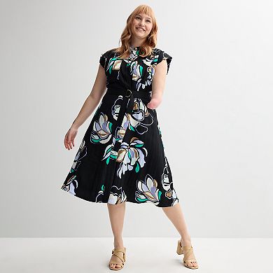 Women's Nine West Adaptive Cap Sleeve Shirt Dress