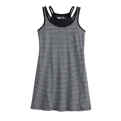 Girls 6-20 SO® Layered Tank Top Dress in Regular & Plus Size