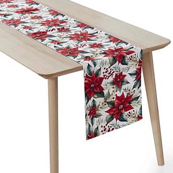 Avanti Poinsettia Table Runner