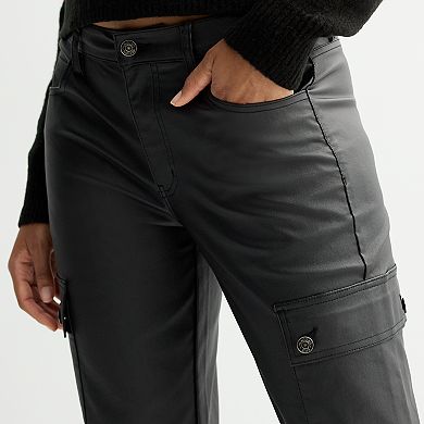 Junior's madden girl '90s Fit Faux Leather Pants