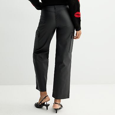 Junior's madden girl '90s Fit Faux Leather Pants