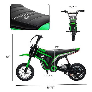 Aosom 24V 350W 15 MPH Electric Dirt Bike Motorcycle w/ Twist Grip