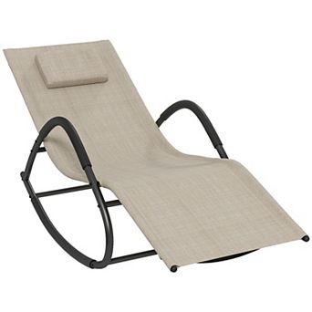 Outsunny Rocking Chair For Sunbathing, Lawn, Garden Or Pool