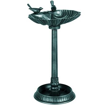 Outsunny Antique Bird Bath with Pedestal, Birdbath Bowl