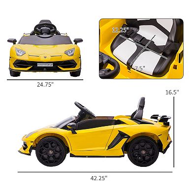 Lamborghini Licensed Kids Ride On Car W/ Easy Transport, Red