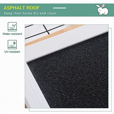 PawHut Rabbit Hutch, Waterproof Rabbit House for Small Animals
