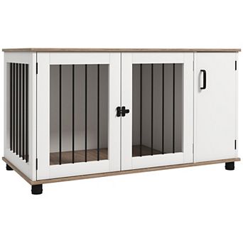 PawHut Dog Crate Furniture, Side or End Table w/ Door for Medium Large Dogs