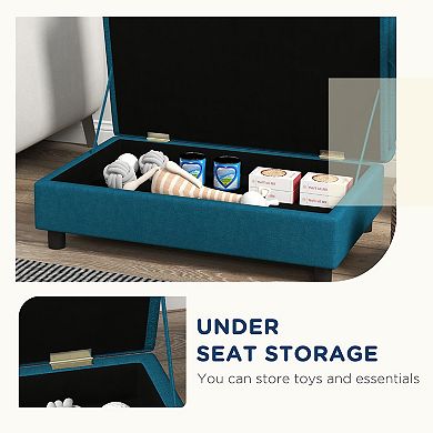 PawHut Pet Sofa, Dog Sofa for Small Dogs with Storage, Dark