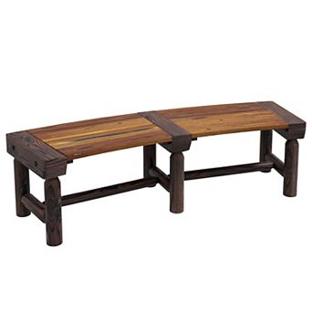 Outsunny Round Wooden Garden Tree Bench With Slatted Seat