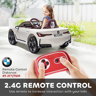 Aosom 12V Electric Car for Kids with 2.4G Remote Control, Suspension,