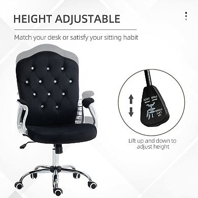 Vinsetto Home Office Chair With Adjustable Height Tilt Function Light Gray