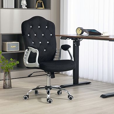 Vinsetto Home Office Chair With Adjustable Height Tilt Function Light Gray