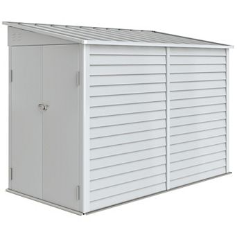 Outsunny 4.6ft x 9' Metal Outdoor Storage Shed with Lockable Doors