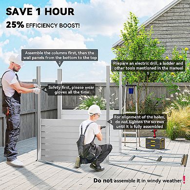 Outsunny 4.6ft x 9ft Metal Outdoor Storage Shed with Lockable Doors