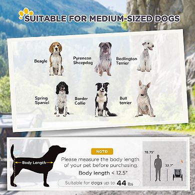 Aosom Dog Bike Trailer with Quick Release Wheels for Medium Dogs,