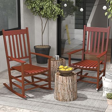 Outsunny Rocking Chair Set, Outdoor Rocker Set