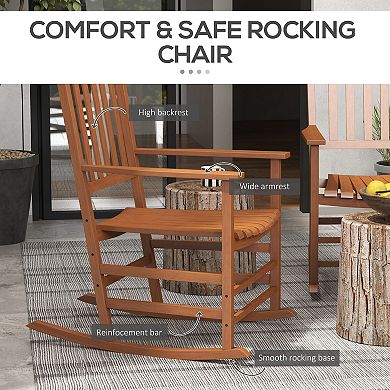 Outsunny Rocking Chair Set, Outdoor Rocker Set