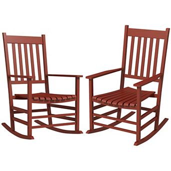 Outsunny Rocking Chair Set, Outdoor Rocker Set