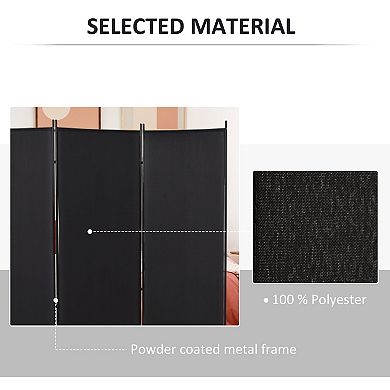 HOMCOM 6ft 3 Panel Room Divider, Indoor Privacy Screen for Home