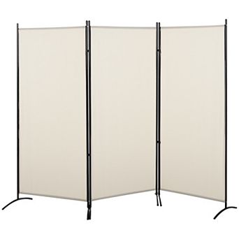 HOMCOM 6ft 3 Panel Room Divider, Indoor Privacy Screen for Home