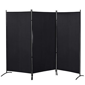 Homcom 6' 3 Panel Room Divider, Indoor Privacy Screen For Home, Beige