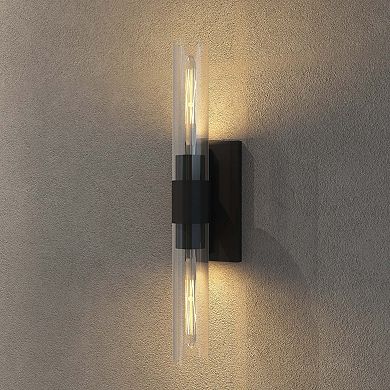 Ozarke Twin Wall Lamp 2 Light Wall Sconce with Glass Shade