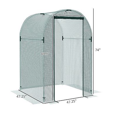 Outsunny 4' X 4' Plant Protection Tent Crop Cage With Door