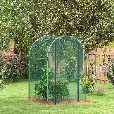 Outsunny 4' X 4' Plant Protection Tent Crop Cage With Door