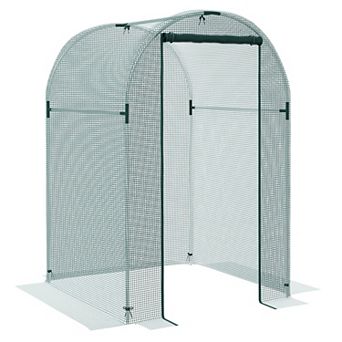 Outsunny 4' X 4' Plant Protection Tent Crop Cage With Door