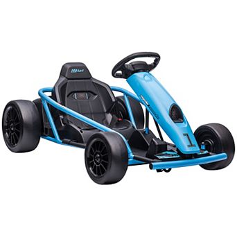 Aosom 24v 8.1 Mph Electric Go Kart With Music, Horn, Slow Start