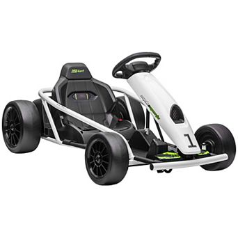 Aosom 24v 8.1 Mph Electric Go Kart With Music, Horn, Slow Start