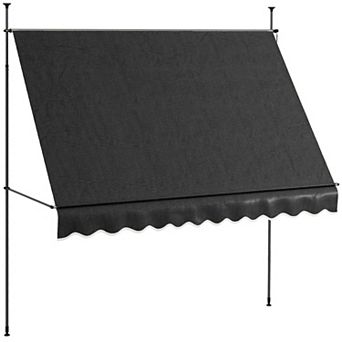 Outsunny Freestanding Retractable Awning, Non-screw