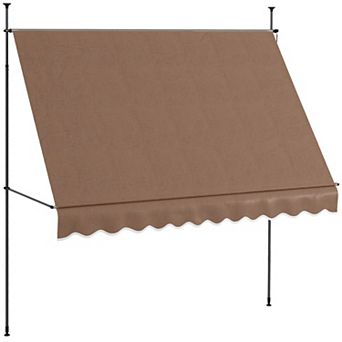 Outsunny 5ft x 4' Retractable Awning, Non-Screw