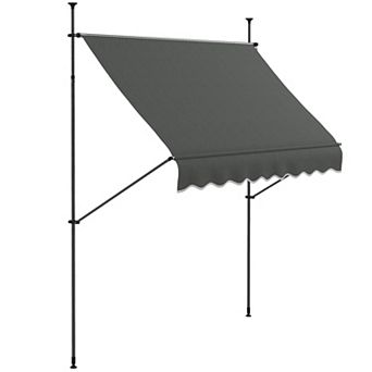 Outsunny 10ft x 4ft Retractable Awning, Non-Screw