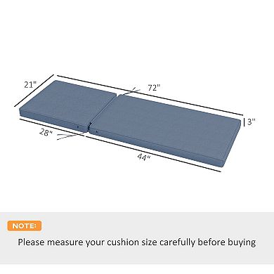 Outdoor 2 Chaise Lounge Chair Cushions With Backrests & Straps