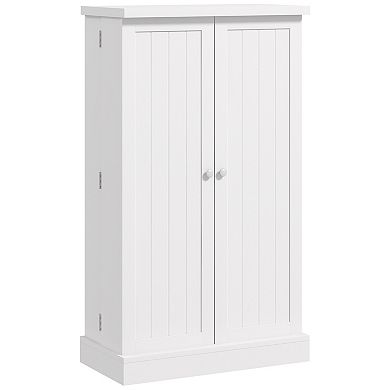 Homcom 41" Kitchen Pantry With 12 Spice Racks And Adjustable Shelves