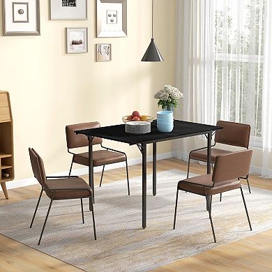 Homcom Industrial Folding Dining Table, Drop Leaf Table