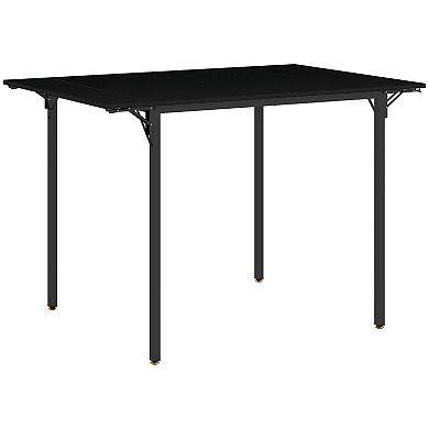 Homcom Industrial Folding Dining Table, Drop Leaf Table
