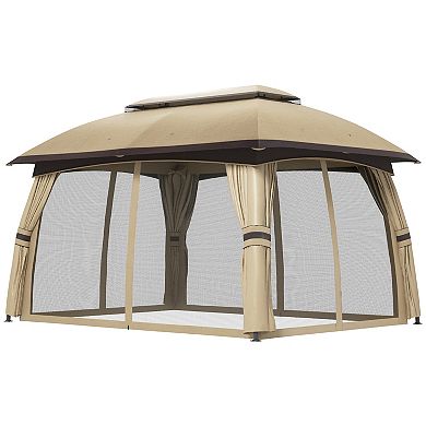 Outsunny 10' X 13' Patio Gazebo With Netting