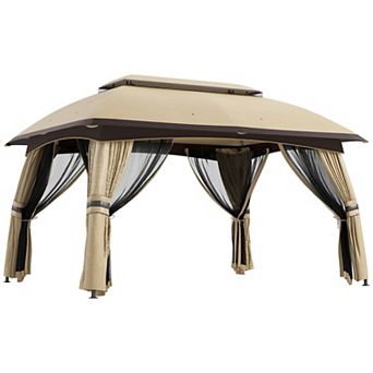 Outsunny 10' X 13' Patio Gazebo With Netting