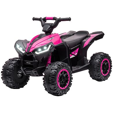 Aosom 12v Kids Atv Quad Car With Forward & Backward Function