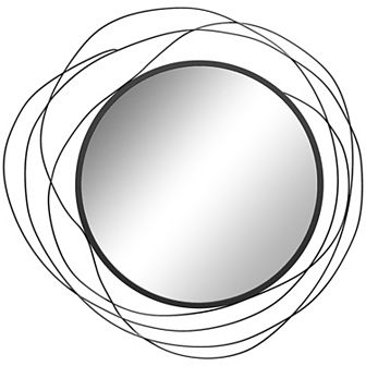 Homcom Metal Wall Art 25.6" In Round Wall Mirror