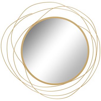 Homcom Metal Wall Art 25.6" In Round Wall Mirror