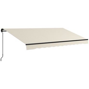 Outsunny 10' x 8' Patio Retractable Awning Sunshade Shelter,