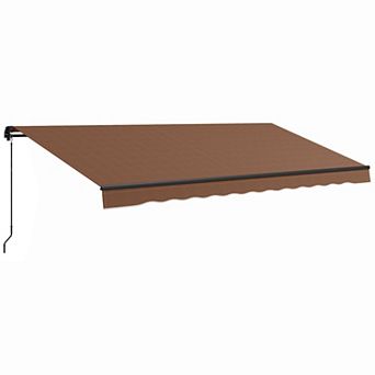Outsunny Patio Retractable Awning Sunshade Shelter